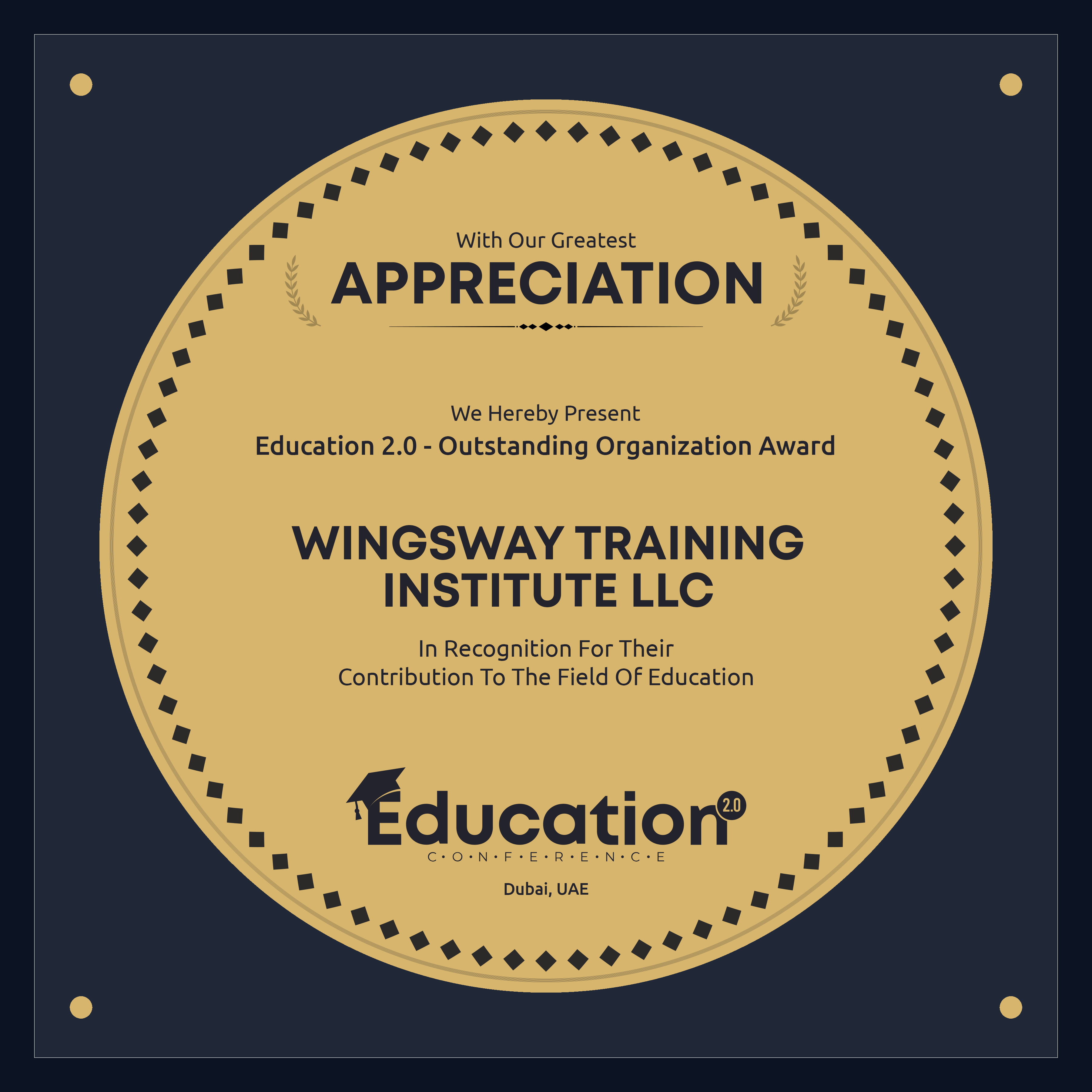 Education 2 0  - WingsWay Training Institute LLC