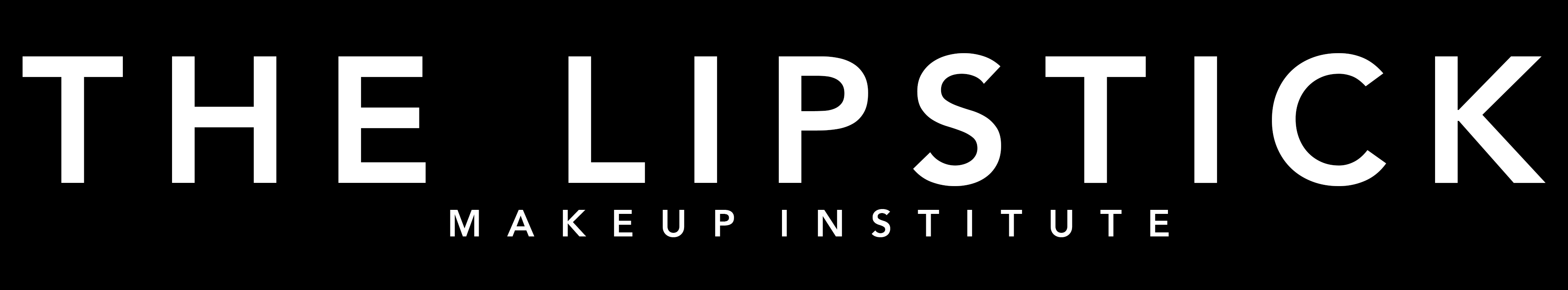 Lipstick logo white - The Lipstick Make Up Institute